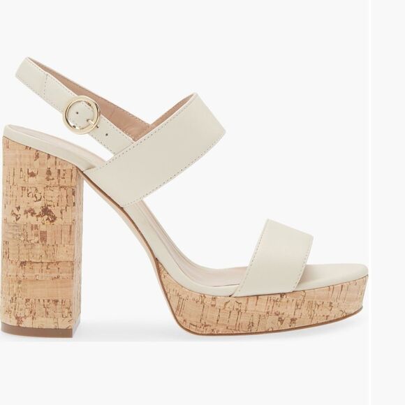 NWT LK Bennett Misty sand white sling back platform sandals Size 39 UK (8.5 equ - Picture 4 of 9